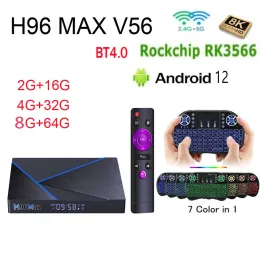 Box H96 Max V56 TV -Box Android 12 8G 4G 64G/32G Rockchip RK3566 gegen KM2 plus X96 X6 Dual WiFi Media Player
