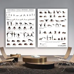 Leinwandmalerei Ashtanga Yoga Primary Series Leinwand Poster Leinwand Malerei für Wohnzimmer Heimdekoration