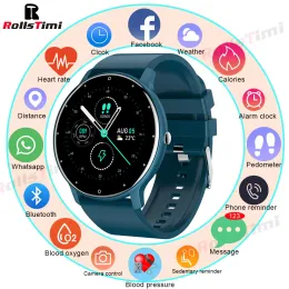 Wristbands Rollstimi 2021 Bluetooth Waterproof Smart Fashion Watch Men and Women's Smart Wristband Clock Call Sports Fitness Tracker Watch