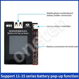 Tester pop-up per la durata della batteria OSS W09 Pro V3 per iPhone 11 12 13 14 15 Serie Risolvi pop-up finestra Modifica l'efficienza della batteria