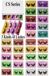 3D FASHINGESESSES ЦЕЛИКА FAUX MINK LASHES LASHEDASHES Смешайте стили поддельные ресницы для ночки удлинитель макияж DHL 6796631