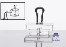 Quartz Carb Cap for Sugar Cube Styled smoke Banger Nail Square nails caps with 2 cuts6946277