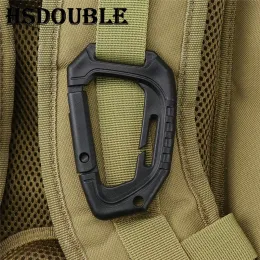 4 Pcs/Lot Carabiner Snap Hanging Hook D-Ring Spring Plastic Strong Tactical Tac Link Backpack EDC Tool Keychain