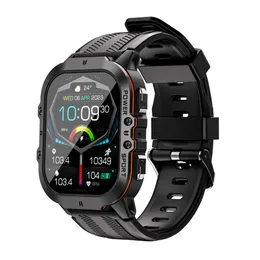 Neues C26 Three Defense Smart Watch 1,96-Zoll großer Bildschirm Bluetooth Call Training Herzdruck Blut Sauerstoff
