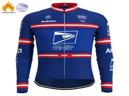 2004 Competizione US Postal Team Man RETRO Cylersey Fleey Fleeve Long Abbigliamento MTB Bike Triathlon Hombre8792711