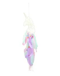 Unicorn Dream Cathers Handmade Feather Dreamcatchers for Wall Hanging Decoration Unicron Party Decoration Craft4475783