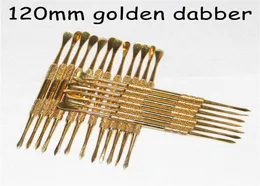 Vax dabber verktyg vaxbehållare ren verktyg rostfritt stål guldmetall 120 mm dab verktyg burkar dab vax container verktyg torr herb8983101