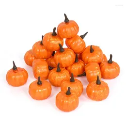 Kwiaty dekoracyjne 12PCS sztuczna dynia fałszywa symulacja Vegetblabl Złote Autumn DIY Craft Happy Halloween Dekoracje Święta Dziękczynienia