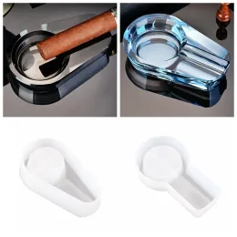 Cigarro -cinzeiro de resina epóxi molde de cigarro de cigarro Bandeja de silicone DIY Crafts Home Display Decorações Ferramentas de fundição