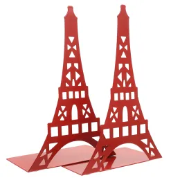 Ipetboom Book Ends Eiffel Tower Shaped Bookends Room Bookends Non-Slip Decoractive Bookend Book Lovers Home Decor White