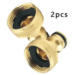 2pcs حديقة صنبور خرطوم الصنبور موصل محول المياه النحاس من 3/4 "إلى 1/2" خيط خيط الصنبور متصل بخراطيم المياه مع حلقة المطاط