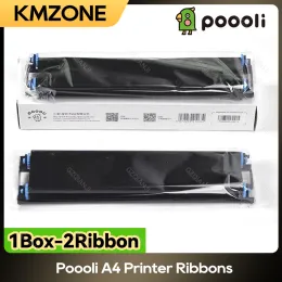 프린터 Poooli A4 휴대용 프린터 리본 프린트 A40 일반 용지 2/4/10 PCS 300dpi 무선 Bluetoothcompatible 프린터 리본