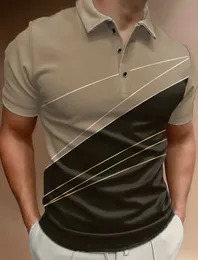 Camisetas masculinas camisa de camisa de pólo masculino impressões gráficas de geometria de geometria