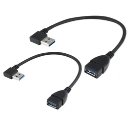 USB 3 0 تمديد كابل الزاوية اليمنى اليسرى الذكور إلى حزمة أنثى من 2 Blackleft angle9384128