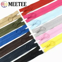 10pcs Meetee 3# Harz Zipper geschlossen 25 cm Open-End 60 cm Ring Puller Reißverschluss für Taschen Brieftasche Geldbörse Kleidungsstück Zubehör