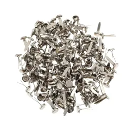 Pack of 100 Mini Round Brads Metal Clips Paper Clasps Split Pins Crafting Essential for Scrapbooking DIY Crafts Durable