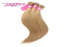 Brazylijskie dziewicze ludzkie włosy 27 Blondynka proste włosy splaty Brazylijskie Włosy Weft Queen Beauty Wevves6435965