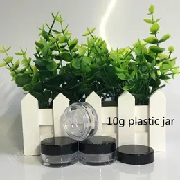 Garrafas de armazenamento 500 x10 g transparente de jarro de pântano de plástico transparente Promoção Creme de garrafa Pacote de amostras de embalagem por atacado