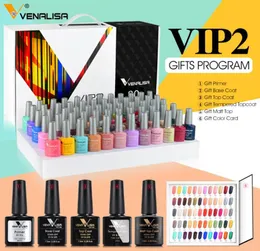 71508K Venalisa 65pcs 젤 광택제 세트 VIP2 5 시리즈베이스 프라이머 템퍼 탑 코트 60 색 컬러 Kit123569