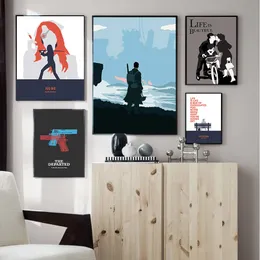 Klasik eski film poster tuval boyama vintage minimalist posterler ve baskılar oda bar kafe oda duvar sanat resim dekorasyon