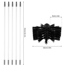 Flexibel skorstenborste Rotary Chimney Brush Long Handle Flexibel stavborst Effektiv luftkanalrengöringsverktyg för kök Laundr