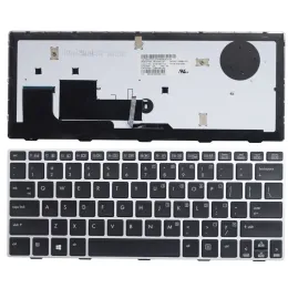Клавиатуры Gzeele US Ноутбука для ноутбука для HP Elitebook Revolve 810 G1 810 G2 810 G3 Клавиатура подсветки D7Y87PA 706960001 US Клавиатура Серебро