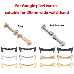 Google Pixel Watch Band 20mm Deri/Naylon/Silikon Bilezik için 2pcs Metal Konektör Google Pixel Watch için Akıllı Saat Adaptörü