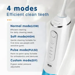 Xiaomi Dental Oral Irrigator Water Flosser Thread Teeth Pick Mouth Washing Machine 5 Nozzels 3 Modes USB Rechargeable 300ml Tank