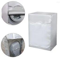 Chair Covers Front Load Laundry Dryer Washing Machine Cover Waterproof Case Sunscreen Dustproof Silver Coating