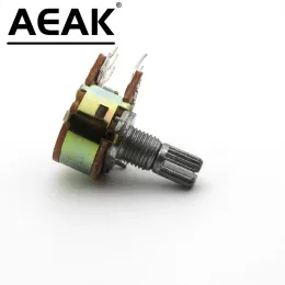 WH148 Dual Stereo Potentiometer Pot B10K 50K Ohm R Linear Shaft 15mm 15 Shaft = 15 6pin Shaft WH148 Amplifier