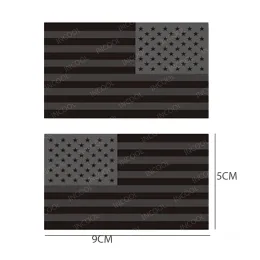 United States American US USA Infrared IR Reflective Large Size Flag Patches Tactical Military Emblem Axel Fastener Badges