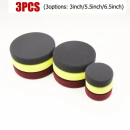 3Pcs 3/5/6 Inch Sponge Buffing Pads Foam Polishing Pads Kit 3in Sanding Disc Wheels For Power Tool Accessories