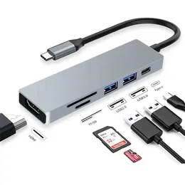 5IN1USB-C Typ-C Splitter Multiport-Adapter Dongle für X Pro Power USB3.1 PD-Ladung für USB 3.0 Hub