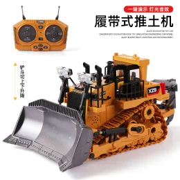 RC -Legierung Marke Brand Fernbedienung Bagger 1/20 Diecast Digger 11 Kanal Traktor mit LED Sound USB wieder aufgeladen für Kinder Geschenk