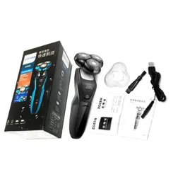 4d rotativo molhado seco de barbeador elétrico multifuncional homens USB Carregando o corpo lavar o nariz do nariz aparar a faca de barba Home Travel9612419