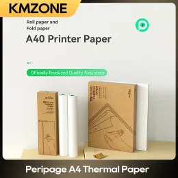 Printers PeriPage A4 Thermal Paper A40 Official Thermal Photos Fax Printing Paper 1015 Years or 23 Years Paper Roll Fold Quickdry