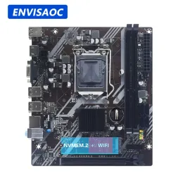 Материнские платы Envisaoc H61 Motherboard LGA 1155 Поддержка Intel Core I3/I5/I7 ЦП 2 и 3 -е поколение Wi -Fi M.2 NVME SSD Двойной канал DDR3