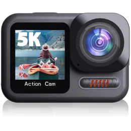 カメラ2023 New 5K 4K 60FPSWIFI EIS OUTDOOR SPORTS DV EISデュアルスクリーンタッチボディ防水アクションカメラ