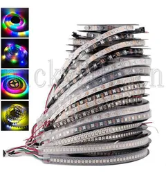 5V WS2812B 5050 RGB LED Pixel Esnek Strip Light Bant Rüya Sihirli Sihirli Tam Renk Değiştirme Bireysel adreslenebilir 3060144le8903460