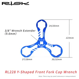 RL228リスク6 in 1バイクフロントフォークツール24/26/27/28/30/32mmのためのアルミニウム自転車フォークキャップレンチインストール/取り外し修理ツール