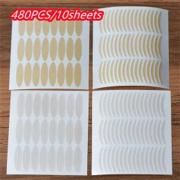 480pcs/10sheets dantel görünmez çift göz kapağı yansıtıcı olmayan kendi yapışkanlı doğal göz kapağı çıkartmaları göz makyaj araçları