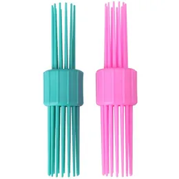 1pc Spiral Professional Plastikrunde Pinsel Quiff Roller lockiges Haar Kamm Frisur Massagel Haarbürste Dressing Salon Friseur Kamm Kamm