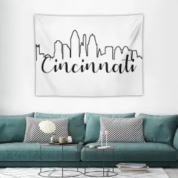 Cincinnati Skyline Aufkleber Wandteppich Dinge zum Raum Schlafzimmer Dekoration Raum Ästhetikdekoration