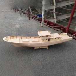 Ahşap Tekne Model Seti Malzeme Zhejiang Balıkçılık Trail Fishing Boat Model DIY Manuel Montaj Çerçeve Gemi 110cm Meclis Oyuncak