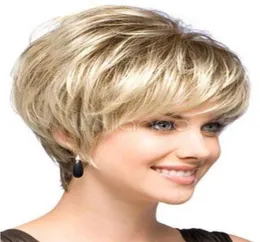 Peruca de moda de boa qualidade Luz natural loira linear perucas curtas curtas mulheres039s wig moda shiping5892617