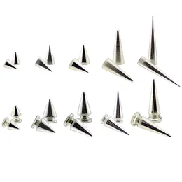 4 Designs Punk Rivets Screw Back Studs And Spikes Kit With Tools Leather Craft Bullet Cone DIY Accessories For Collar Bracelet