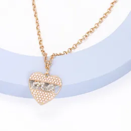 Anhänger Halsketten Anhänger Schmuck Diamant Pfirsich Herz Mutter Tag Geschenk Familie Tochter Schwester Kristall Halskette Drop Lieferung 2021 Otzhy