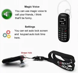 Durable L8Star Mini Phone Unlock Gtstar BM70 BM70 BM70 Magic Voice GSM  Cellphone Bluetooth Dialer Mobile Headphone With MP3