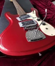 نادرة 1966 Ventures Mosrite Red Electric Guitar Guitar Bridge Bar Bar Dual P90 Pickups Vintage Tuners Chrome Hard6783972