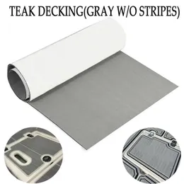 Tappeti 35.4 "x94.5" Stripe grigie Eva in teak foglio di teak pavimenti marini yacht barca sintetica che decking autoadesivo